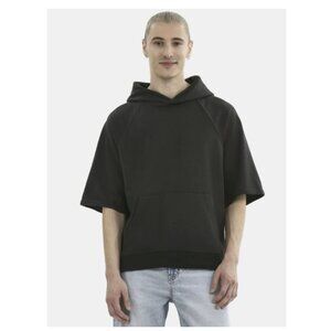 No Boundaries French Terry Pullover Hoodie with Short Sleeves Size Small